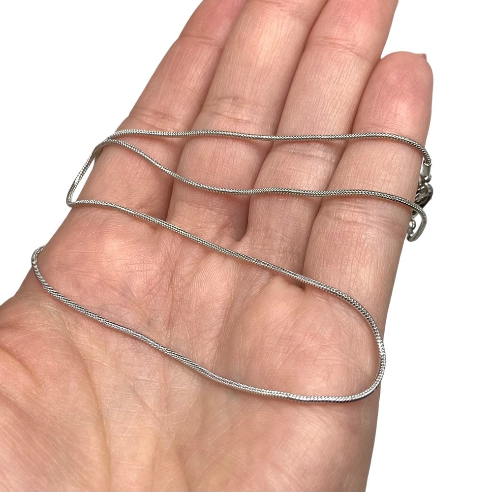 18” Snake Chain Necklace Silver Plated - Picture 5 of 7